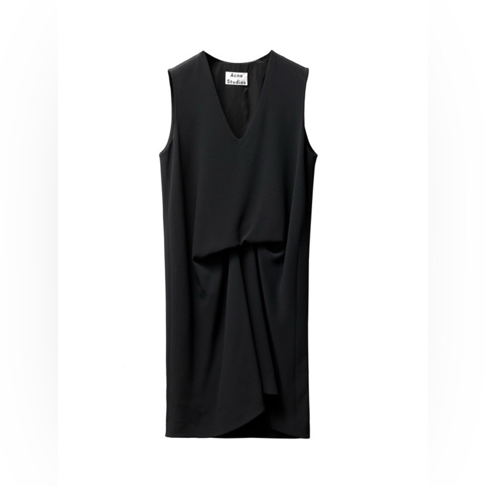 Acne Studios Challa Stretch crepe black dress